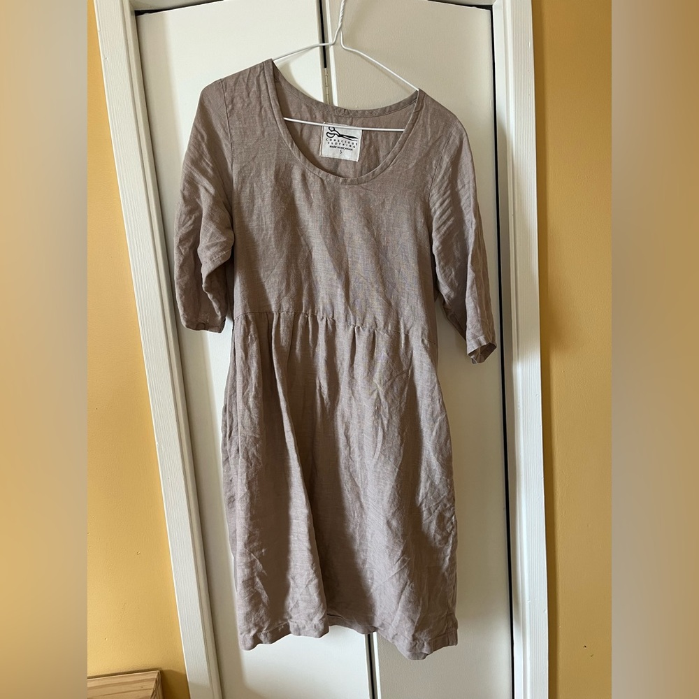 Conscious clothing linen dress S, made in America